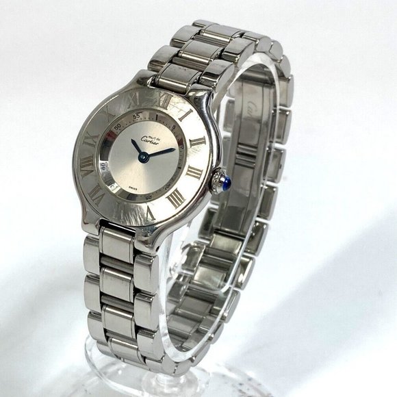 AUTHENTIC CARTIER W10109T2 1340 Must21 Vantian SM quartz Wristwatch - Picture 2 of 11